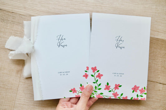 Bougainvillea Wedding Vow Keepsakes