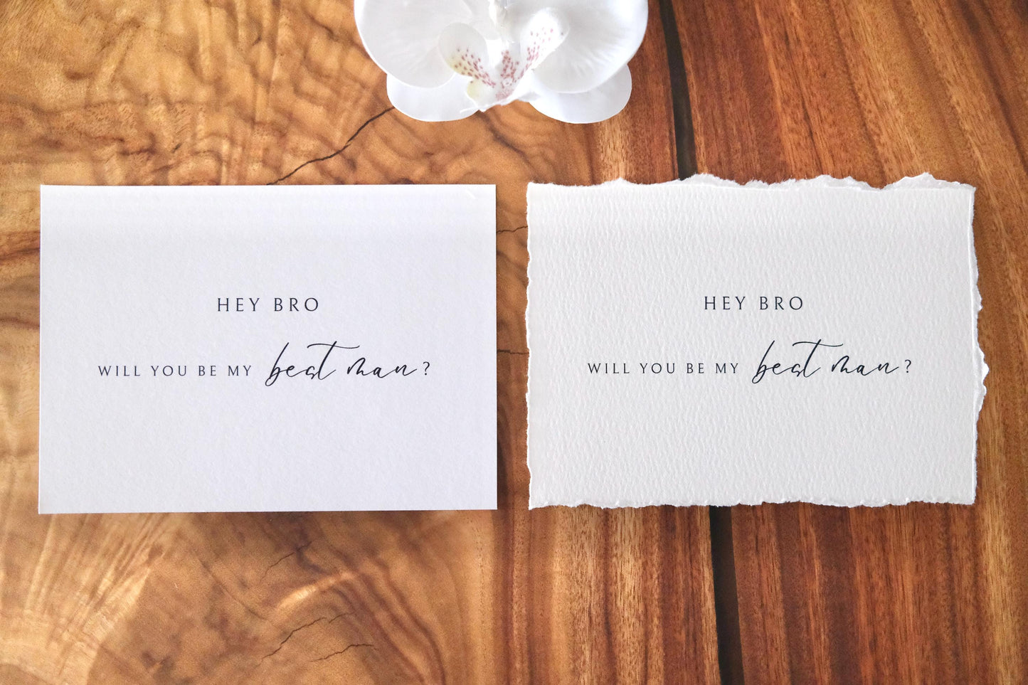 Hey Bro Groomsman Proposal Card (Cotton Options)