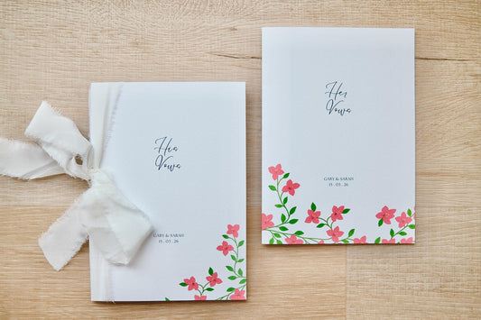 Bougainvillea Wedding Vow Keepsakes