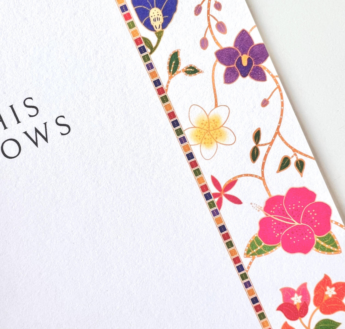 Orchid & Ink Signature - Singapore Batik Wedding Vow Cards