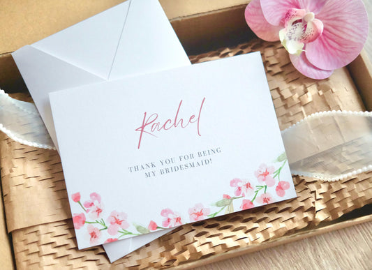 Cherry Blossom Bridesmaid Proposal Card