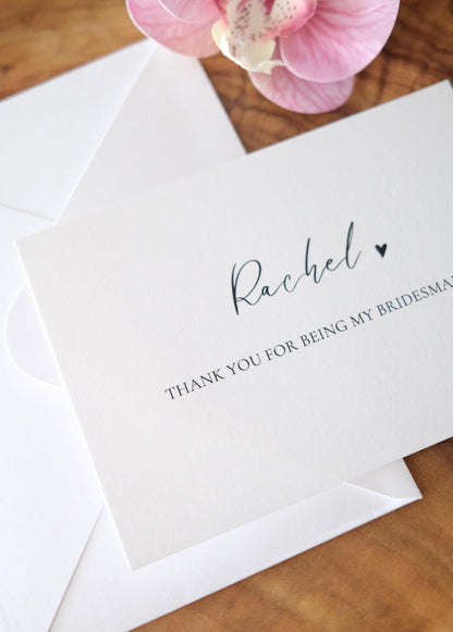 Cotton Paper Customisable Bridal Party Proposal Card