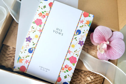 Orchid & Ink Signature - Singapore Batik Wedding Vow Cards