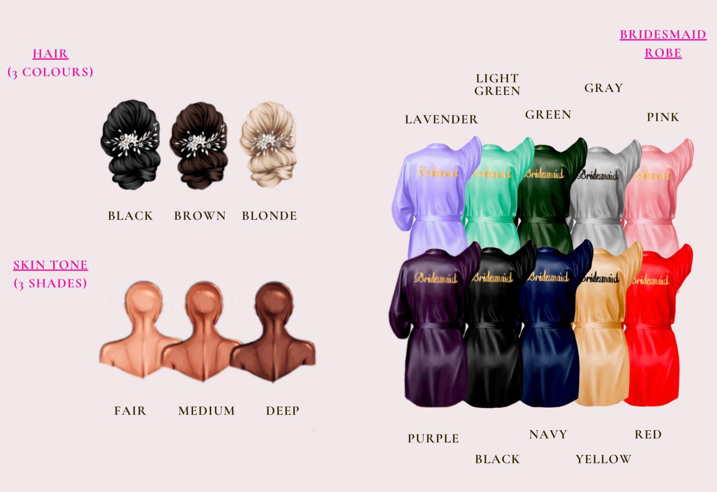 Custom Bridesmaid Proposal Card: Bridal Robe Illustration