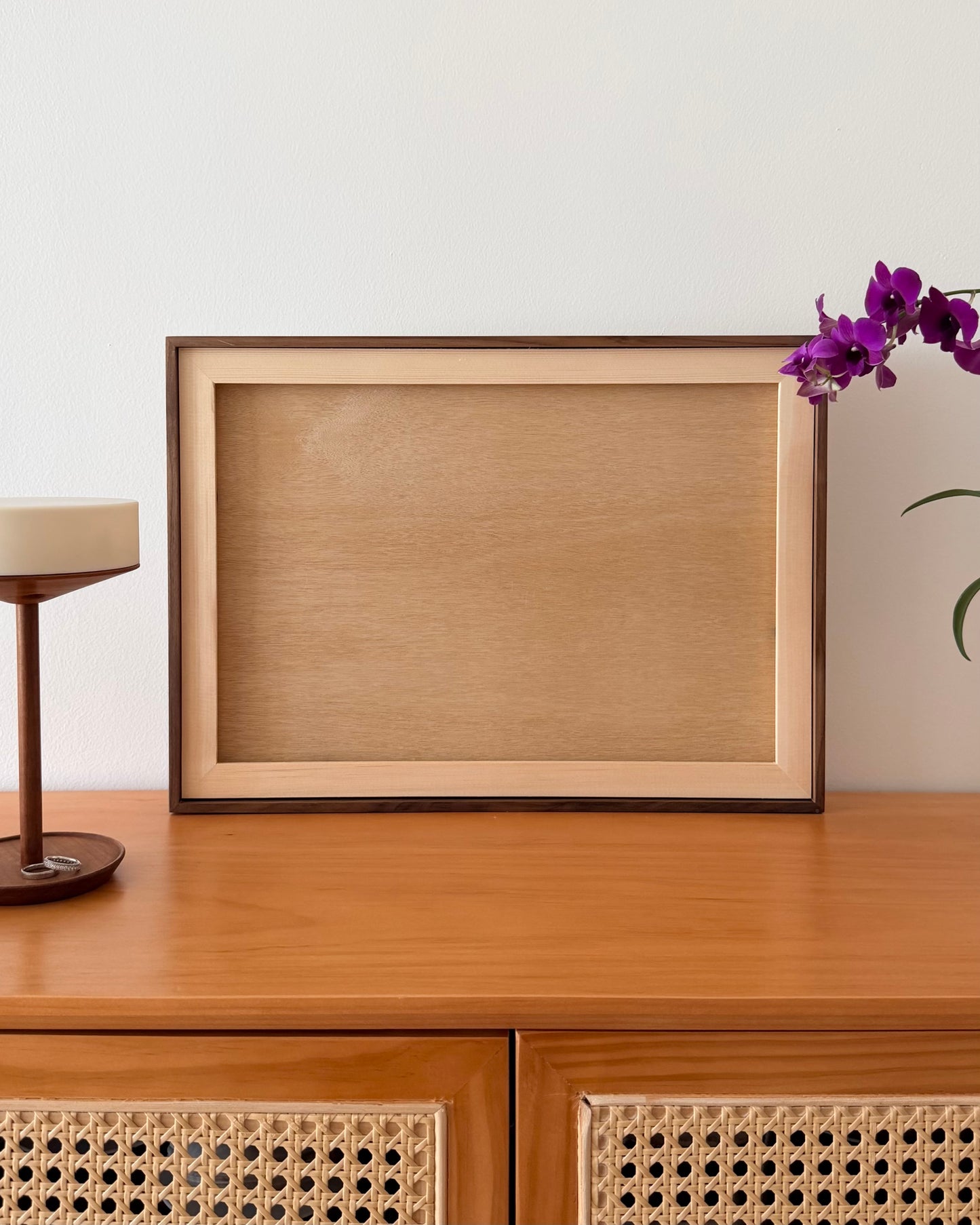 Wedding & Anniversary Vow Frame - A3 Custom Photo Keepsake (Teak / Walnut)