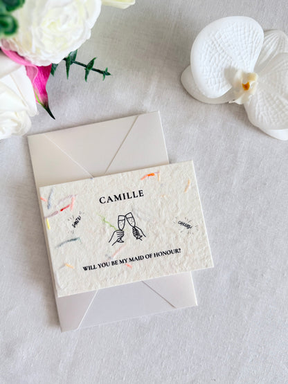 Quirky Hands Bridal Proposal Cards – Confetti Edition (4 Designs)