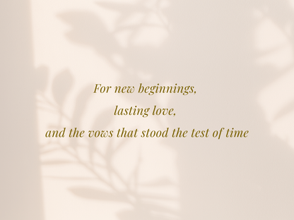 Wedding & Anniversary Vow Frame - A3 Custom Photo Keepsake (Teak / Walnut)