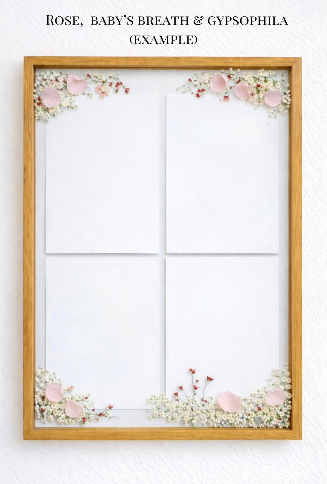 DIY Wooden Pressed-Floral Vow Frame - Create a Keepsake From Your Wedding Vows (Preorder – ships in 2 weeks)