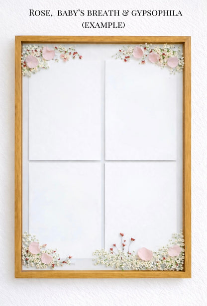 DIY Wooden Pressed-Floral Vow Frame - Create a Keepsake From Your Wedding Vows (Preorder – ships in 2 weeks)
