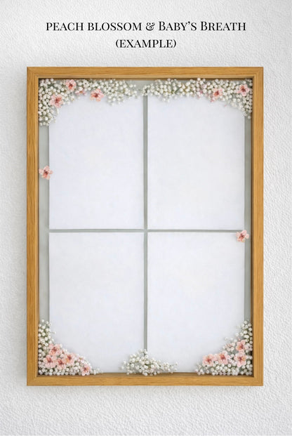 DIY Wooden Pressed-Floral Vow Frame - Create a Keepsake From Your Wedding Vows (Preorder – ships in 2 weeks)