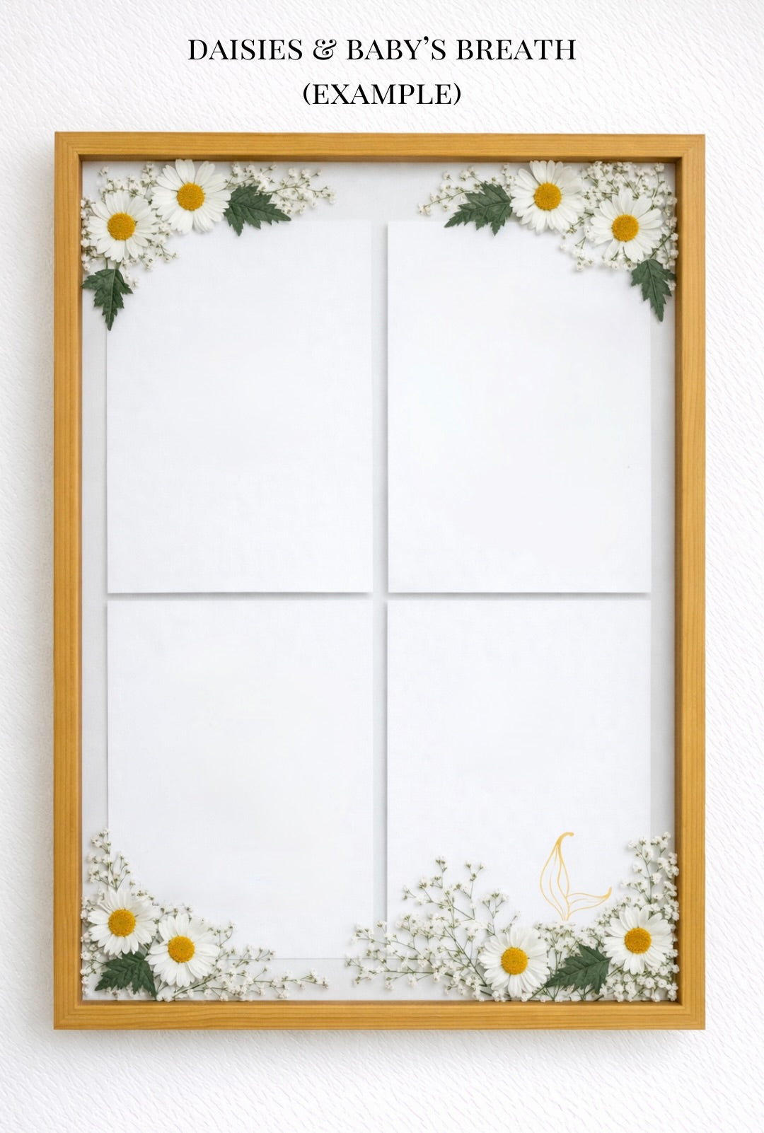 DIY Wooden Pressed-Floral Vow Frame - Create a Keepsake From Your Wedding Vows (Preorder – ships in 2 weeks)