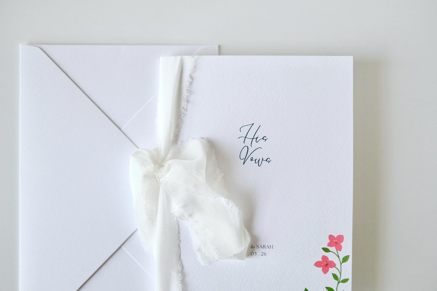 Bougainvillea Wedding Vow Keepsakes