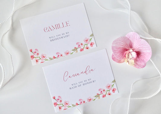 Cherry Blossom Bridesmaid Proposal Card