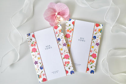 Orchid & Ink Signature - Singapore Batik Wedding Vow Cards